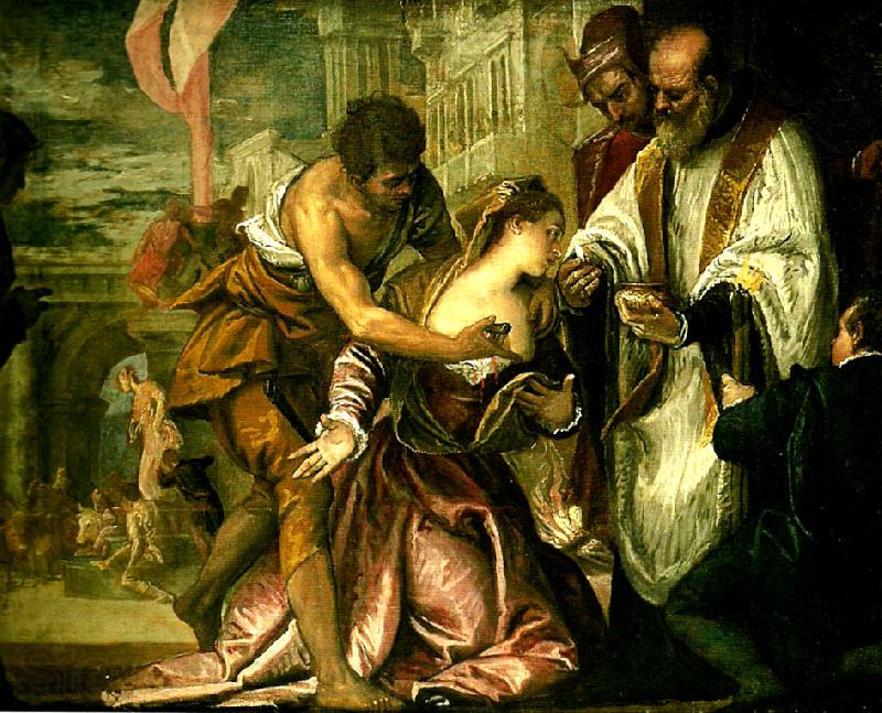 Paolo  Veronese last communion and martyrdom of st Germany oil painting art